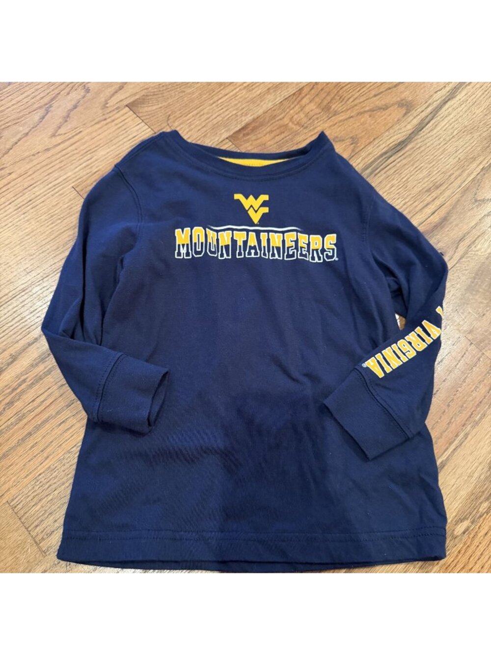 Colosseum Toddler 5t Navy Blue West Virginia Mountaineer T shirt Long Sleeve